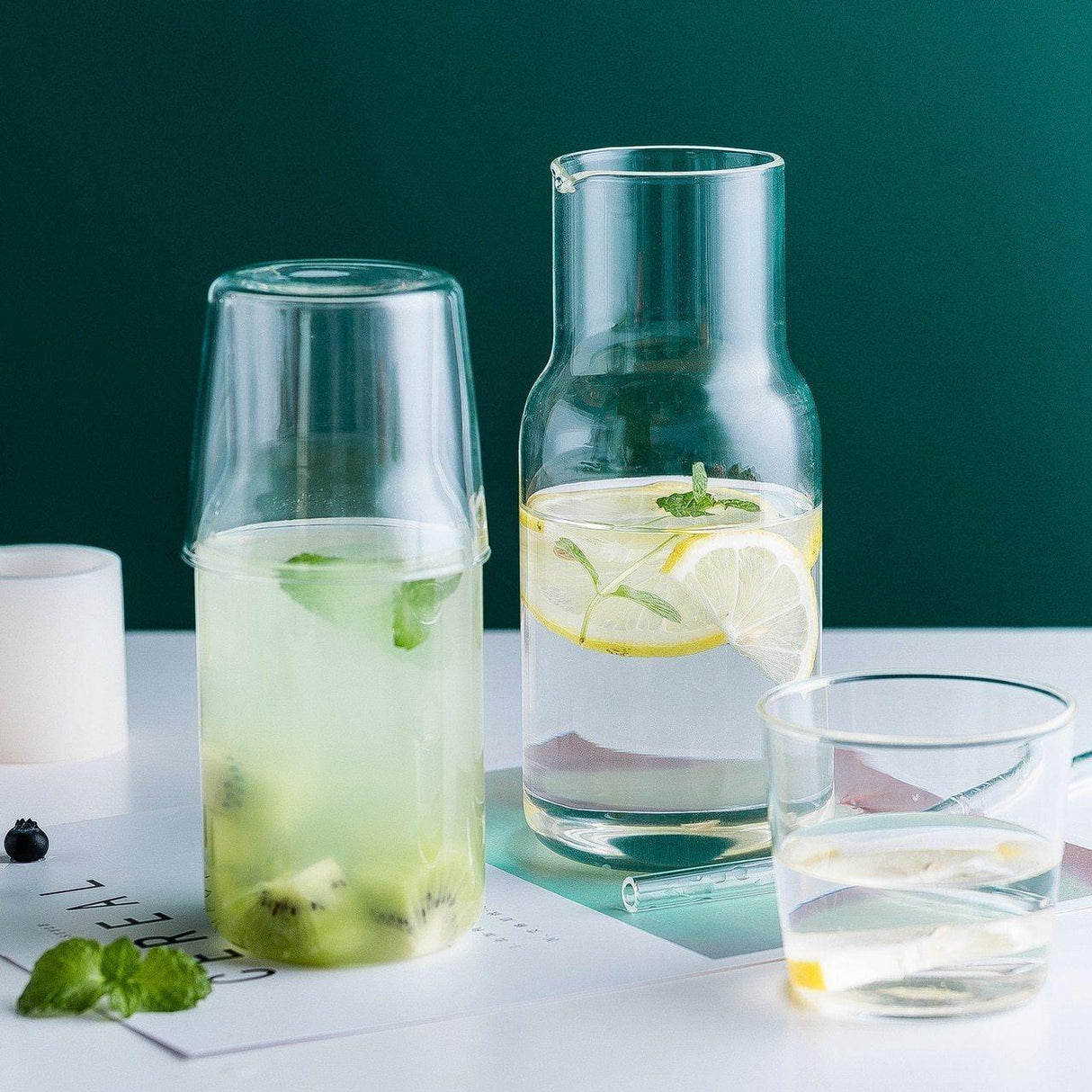 Carafina Glas-Karaffen-Set | Elegantes Design | Perfekt für Wasser, Saft & mehr