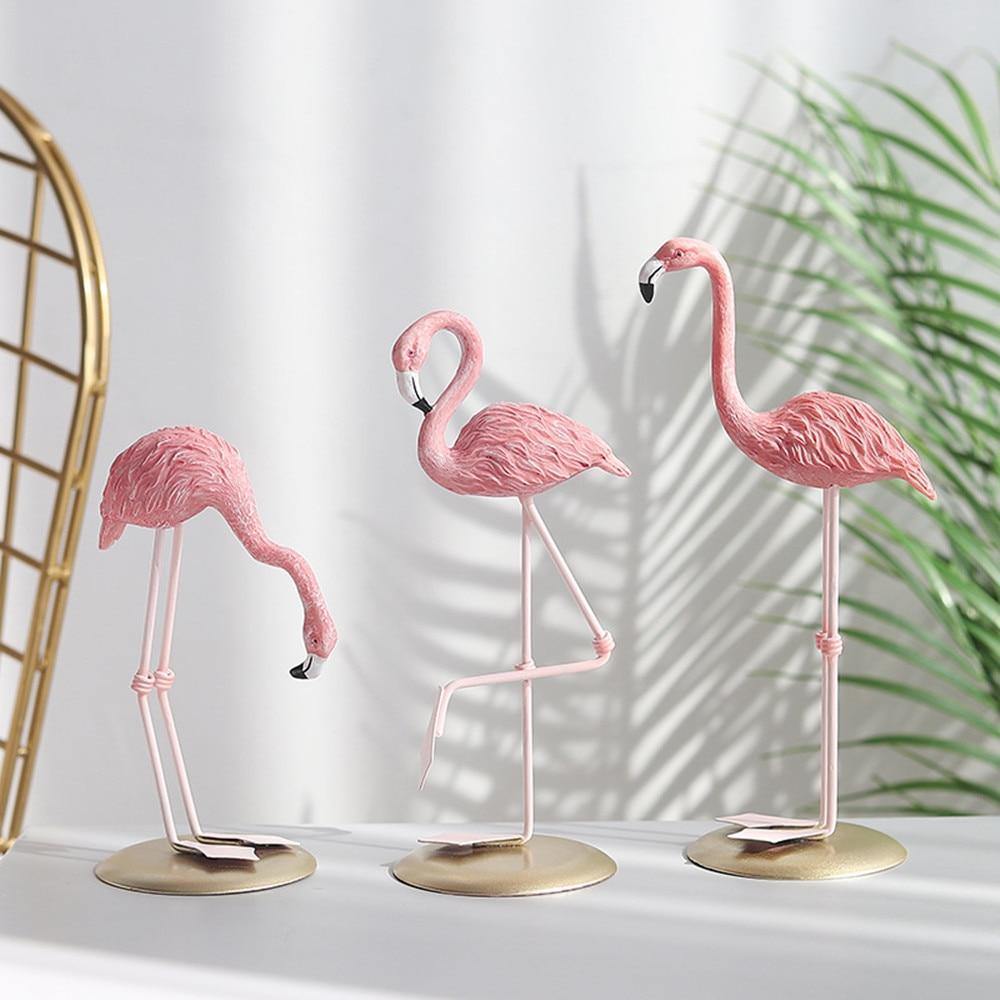 FlamingoDream Exotische Flamingo-Statuen | Tropische Dekoration | Elegante Dekofigur für Zuhause & Garten