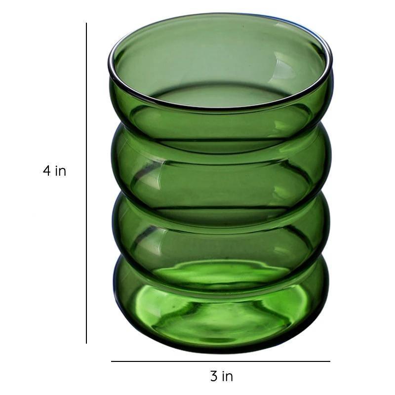Bubblivio Bunte Glas-Getränkebecher | Handgefertigt | Einzigartiges Design | Perfekt für stilvolle Getränkepräsentation