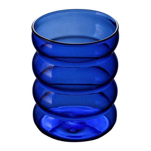 Bubblivio Bunte Glas-Getränkebecher | Handgefertigt | Einzigartiges Design | Perfekt für stilvolle Getränkepräsentation