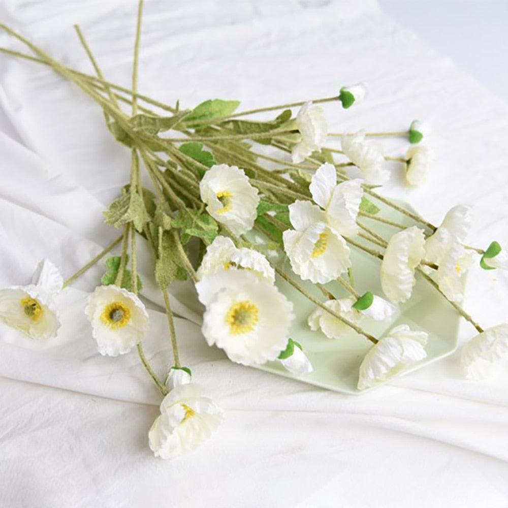 BloomCharm Künstliche Blumen Deko | Realistische Mohnblumen | Verschiedene Farben & Größen