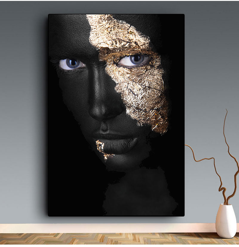 ArtisGild Golden Tattoo Leinwanddruck | Moderne Wandkunst | Elegante Dekoration für Zuhause