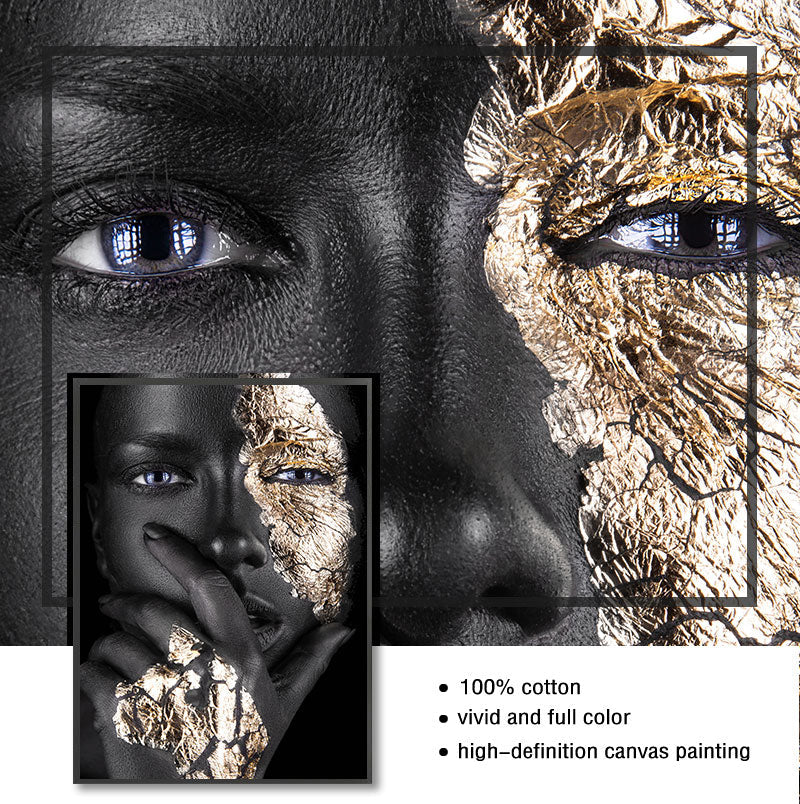 ArtisGild Golden Tattoo Leinwanddruck | Moderne Wandkunst | Elegante Dekoration für Zuhause