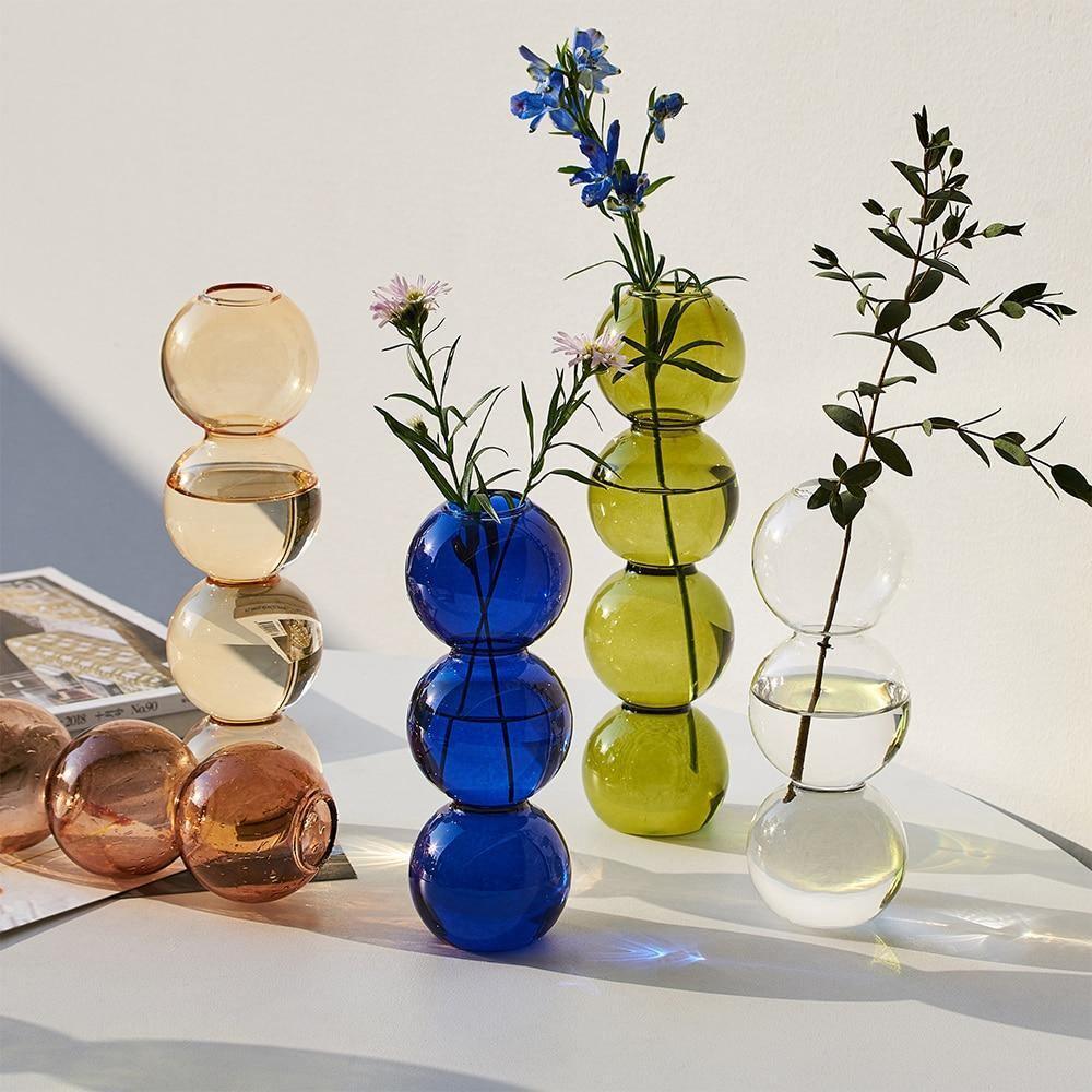 VitaSphere Glas-Bubble Vase | Zeitloses Design | Wohnaccessoire | Perfekt für Blumen oder Dekoration