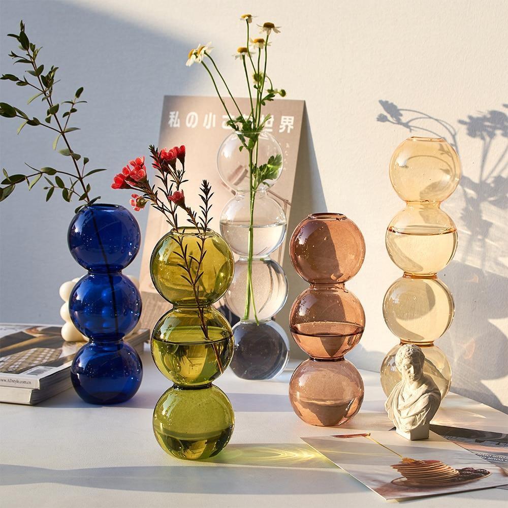 VitaSphere Glas-Bubble Vase | Zeitloses Design | Wohnaccessoire | Perfekt für Blumen oder Dekoration