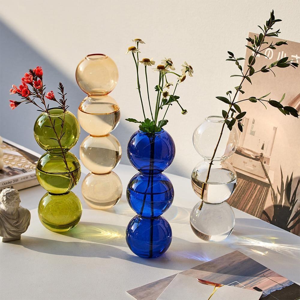 VitaSphere Glas-Bubble Vase | Zeitloses Design | Wohnaccessoire | Perfekt für Blumen oder Dekoration