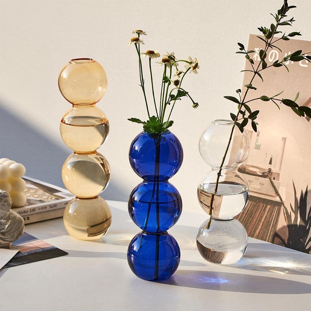 VitaSphere Glas-Bubble Vase | Zeitloses Design | Wohnaccessoire | Perfekt für Blumen oder Dekoration