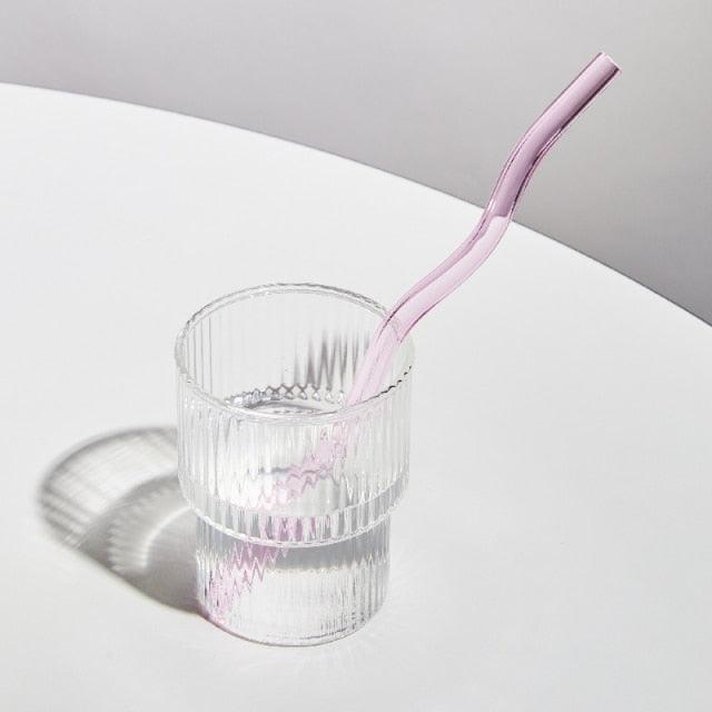 GlassLuxe Twist Glasstrohhalm Set | Bunte Trinkhalme | Nachhaltig & Wiederverwendbar | Für Cocktails & Smoothies