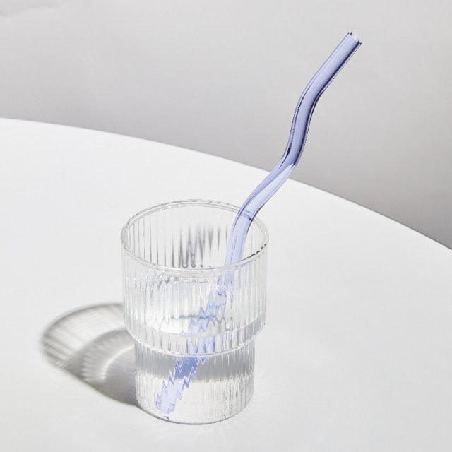 GlassLuxe Twist Glasstrohhalm Set | Bunte Trinkhalme | Nachhaltig & Wiederverwendbar | Für Cocktails & Smoothies