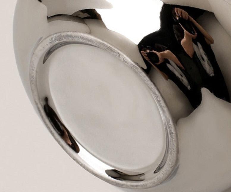 Vasaro Tanz Ring Keramik Vasen | Modernes Design | Dekoration für Wohnzimmer & Büro | In Silber & Weiß