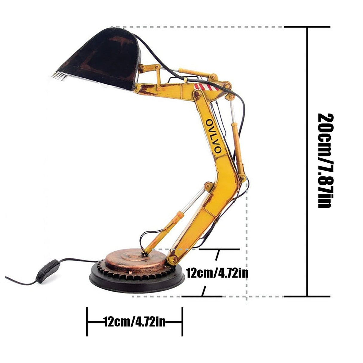 DiggerLite Einzigartige Bagger Tischlampe | Kreatives Design | LED Beleuchtung | Perfekte Deko für Zuhause