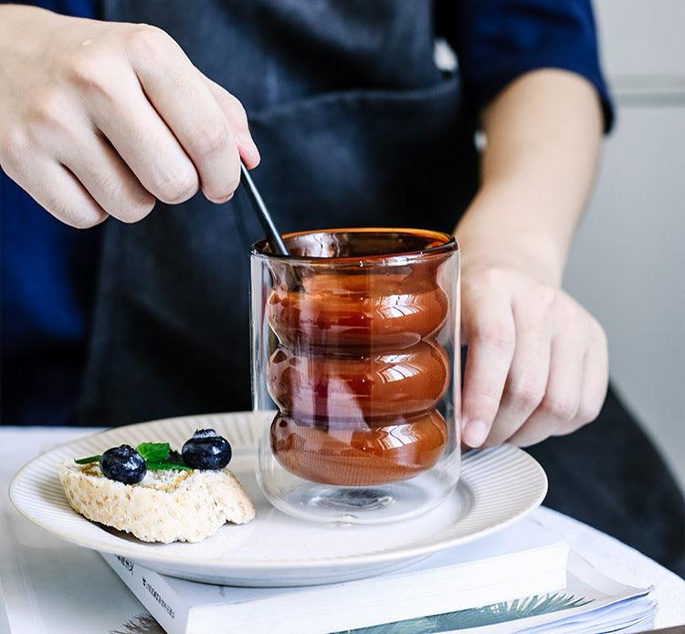 BubbleMug Doppelwandige Isolier-Glas-Tasse | Hitzebeständig | Elegantes Design | Perfekt für heiße & kalte Getränke