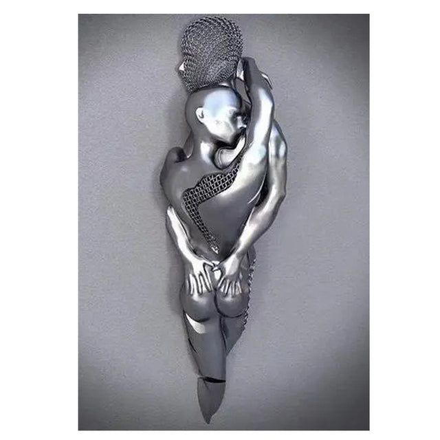 ArtisMetal 3D Metallfigur Leinwanddruck | Moderne Wandkunst | Abstrakte Skulptur | Dekoration für Wohnzimmer & Büro