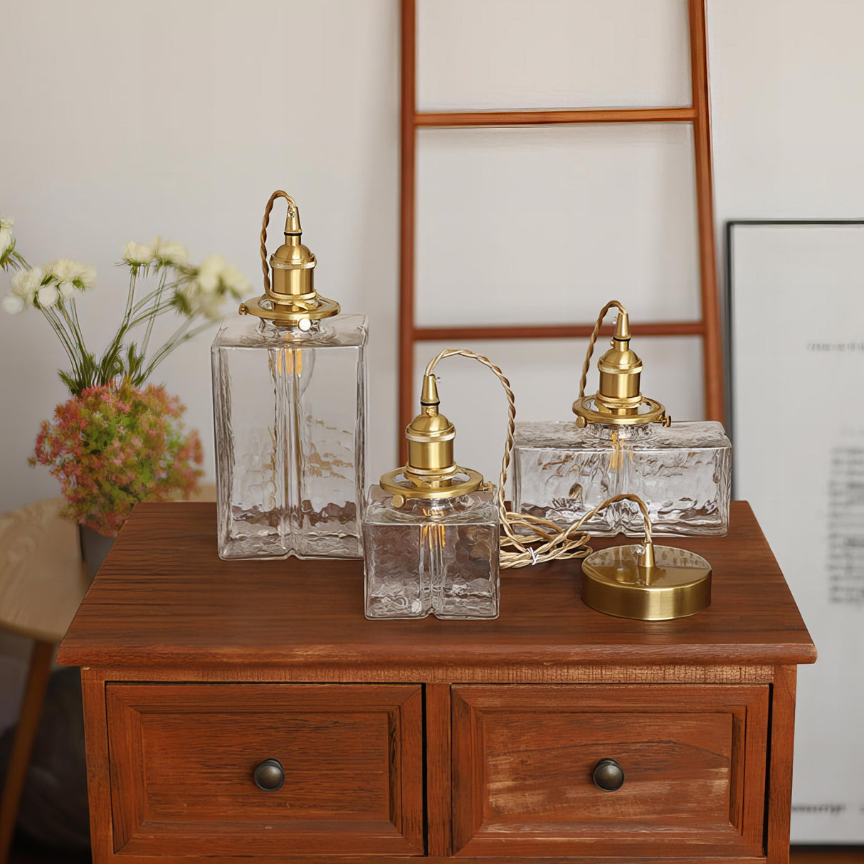 Aurivelle Moderne Retro-Hängeleuchte aus Glas | Elegantes Design | Dimmbar | Perfekte Beleuchtung für Esszimmer & Wohnzimmer