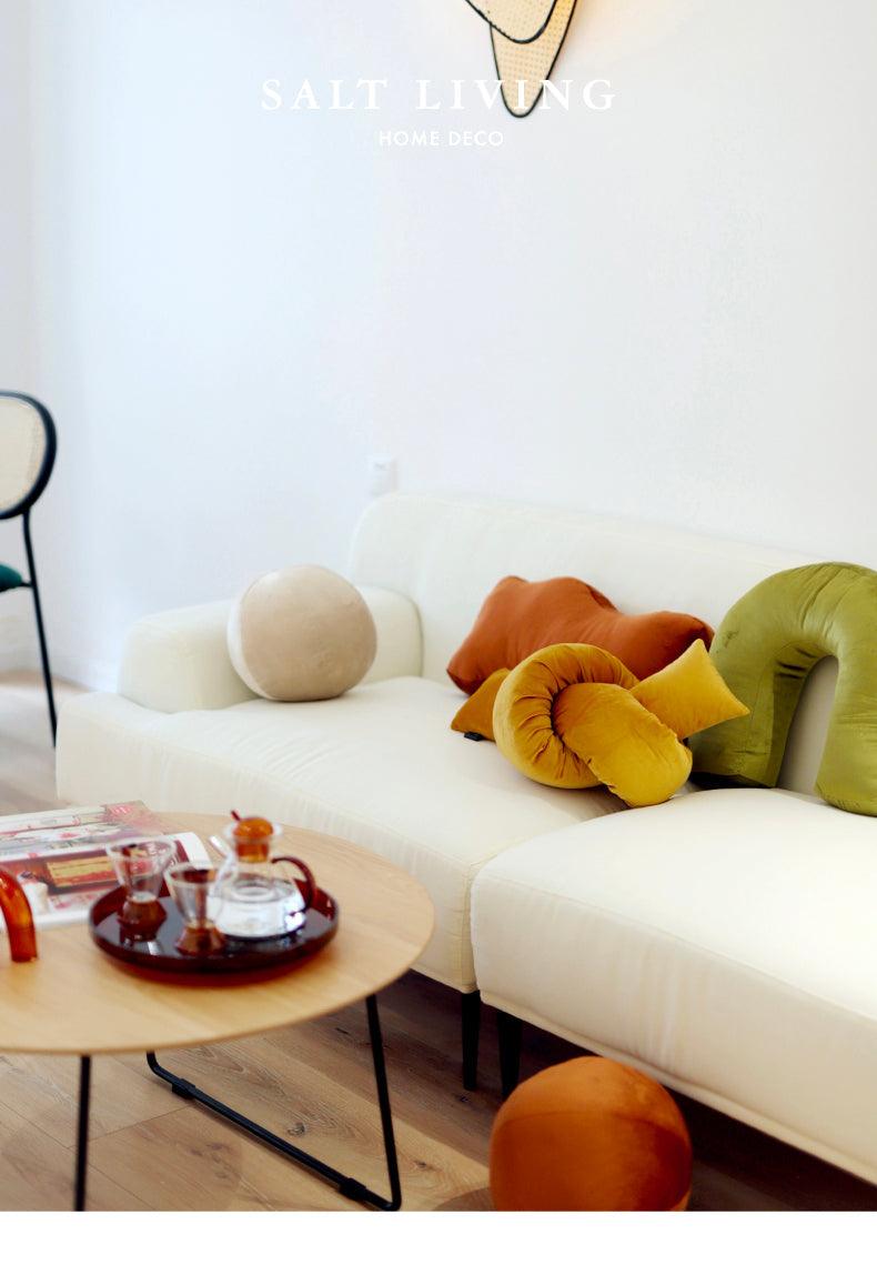 Velvona Retro Design Kissen | Weicher Samtbezug | Dekokissen für Wohnzimmer & Schlafzimmer | In Verschiedenen Formen