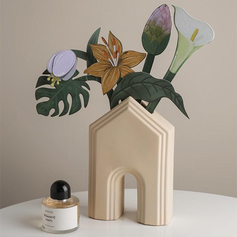 TropicBloom - Exotisches Papierblumenarrangement | Tropisches Dekor | Nachhaltige Eleganz