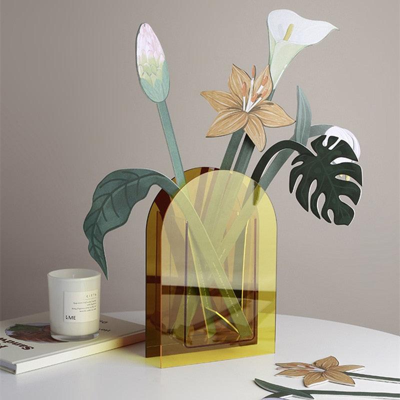 TropicBloom - Exotisches Papierblumenarrangement | Tropisches Dekor | Nachhaltige Eleganz