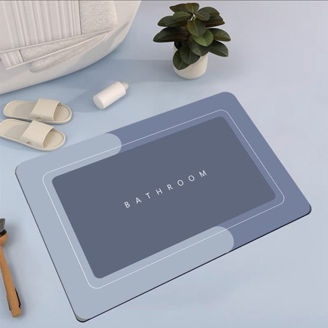 AquaSoothe Moderner Saugfähiger Badezimmerteppich | Rutschfest | Ultra Weich & Wasserabsorbierend | Teppich für Bad & Dusche