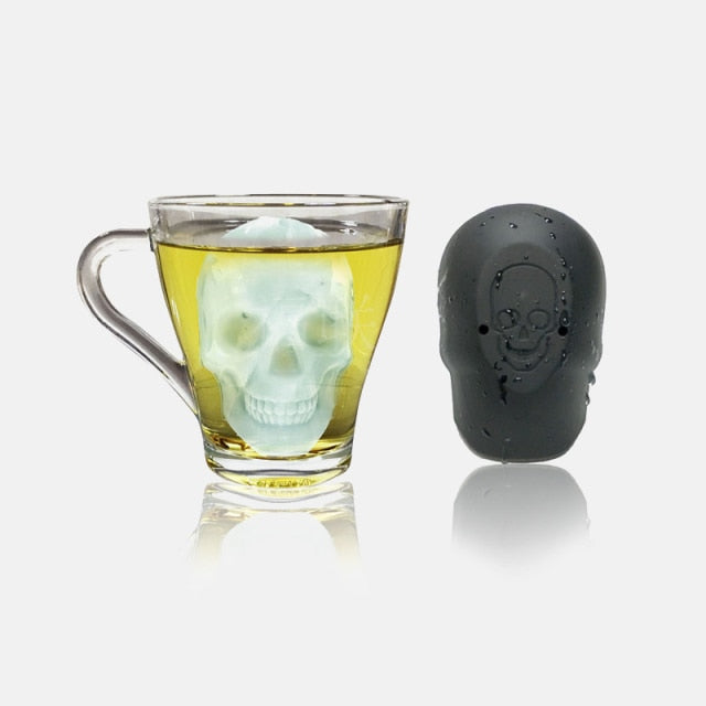 FrostSkull 3D Silikonform Eiswürfelerzeuger | Totenkopf-Eiswürfel | Kreative Baraccessoires