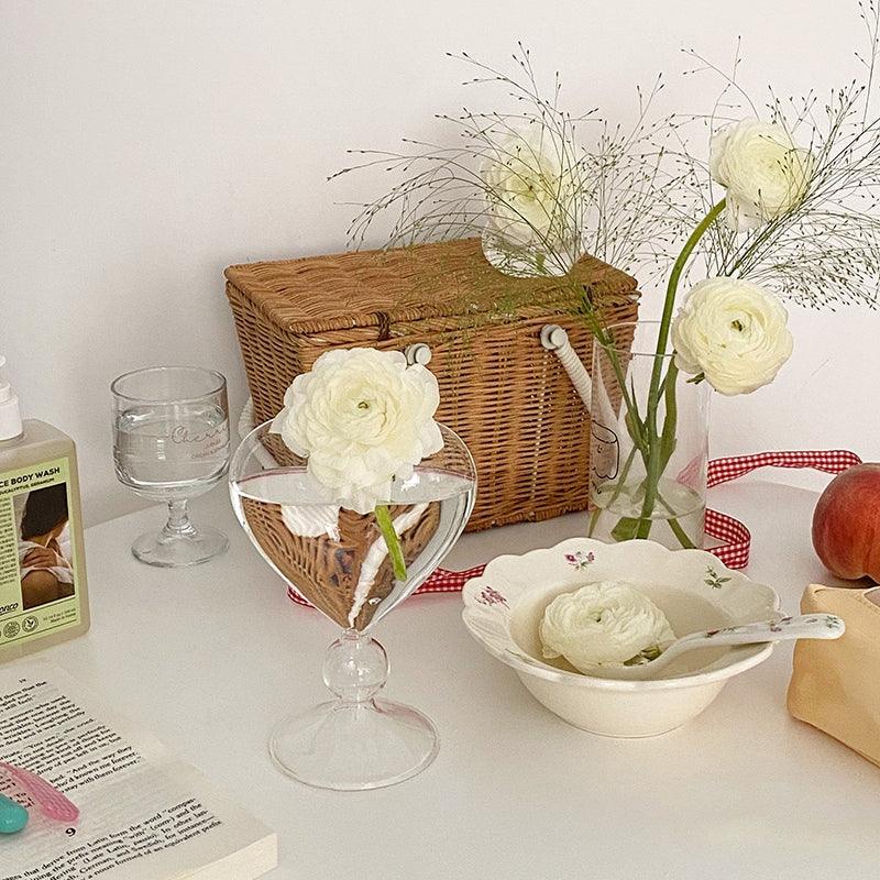 CupidVase Herzförmige Glasvase | Dekorative Blumenvase | Romantische Tischdeko