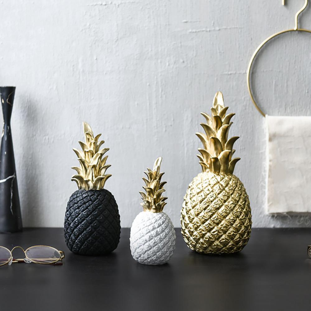PineLux Glänzende Ananas Dekofigur | Modernes Design | In 3 Farben & Größen erhältlich