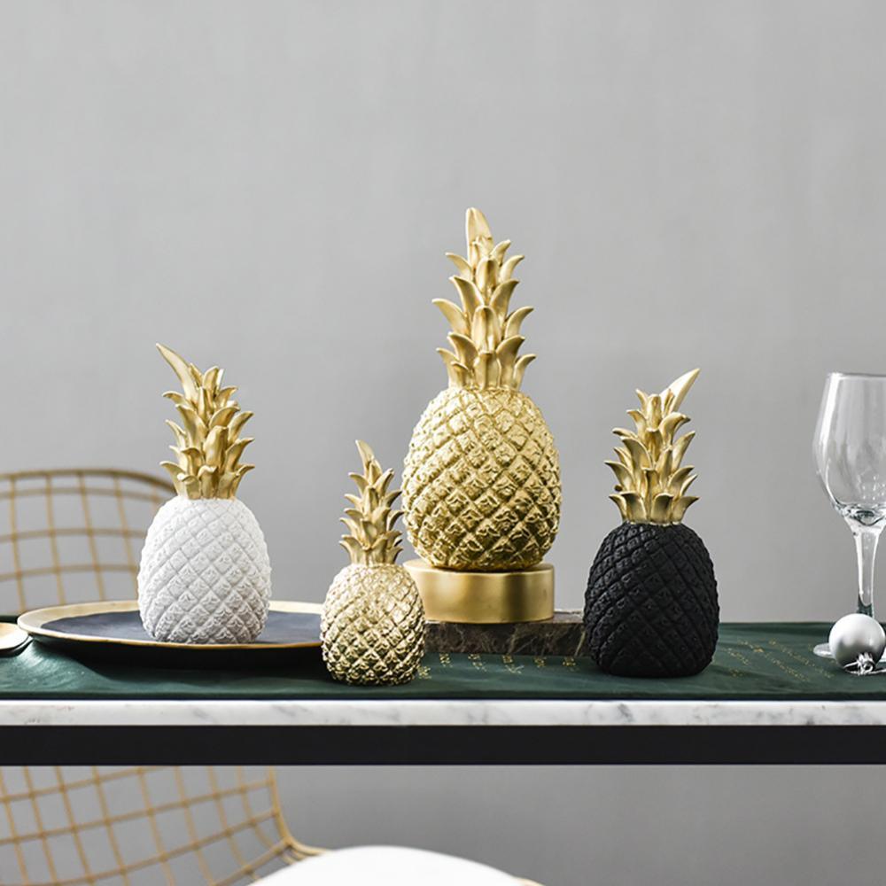 PineLux Glänzende Ananas Dekofigur | Modernes Design | In 3 Farben & Größen erhältlich