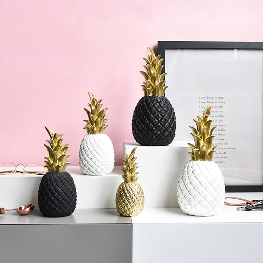 PineLux Glänzende Ananas Dekofigur | Modernes Design | In 3 Farben & Größen erhältlich