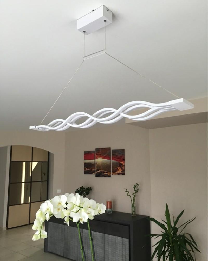 WaveLuxe LED Kronleuchter | Modernes Wellen-Design | Dimmbares Licht | Elegante Beleuchtung für Wohnzimmer & Esszimmer