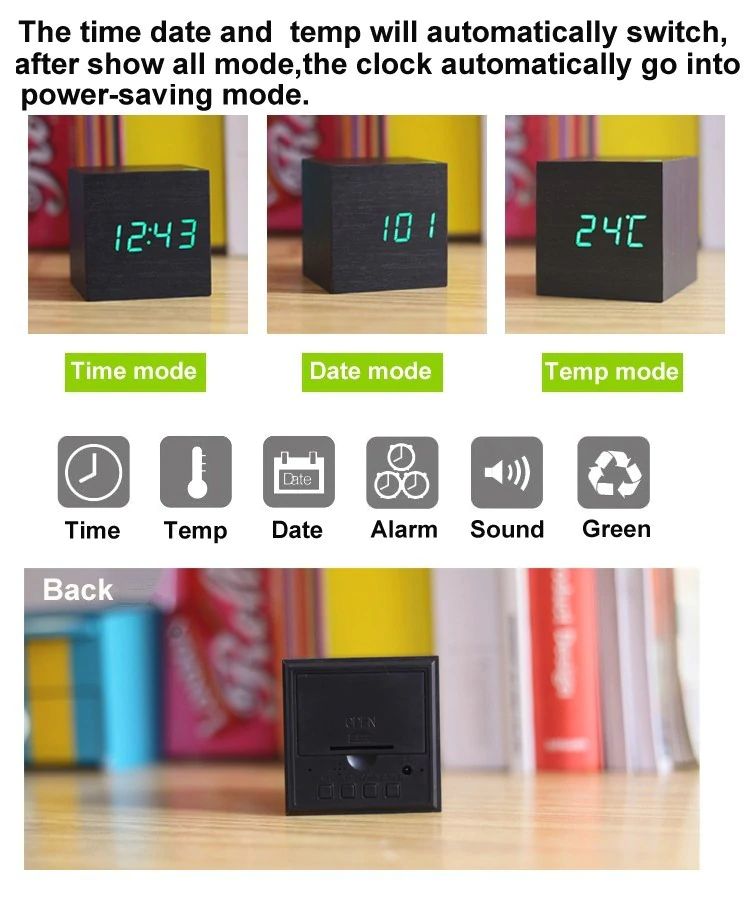 LumiCube Digitale Tischuhr | Minimalistisches Design | LED-Anzeige | Modern & Funktional | Perfekt für Zuhause & Büro