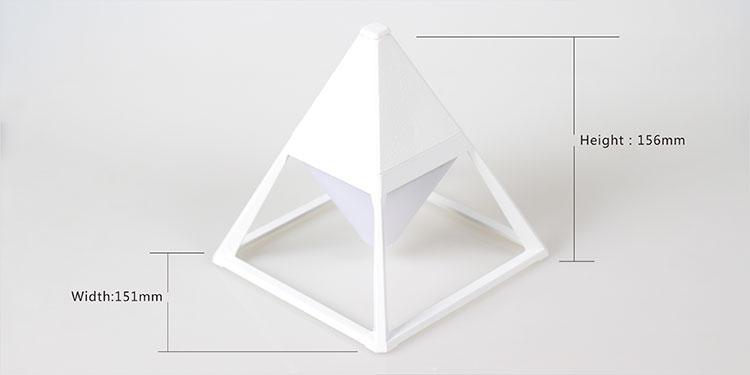 LumiPyramid Touch LED Lampe | Dimmbare Beleuchtung | Stilvolle Diamant-Optik | Perfekt für Zuhause & Büro