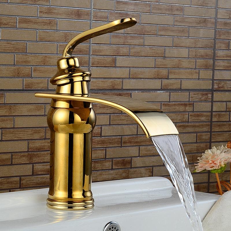 AquaBrass Vintage Wasserfallarmatur | Badezimmer-Wasserhahn im klassischen Design | Hochwertige Verarbeitung | Stilsichere Eleganz