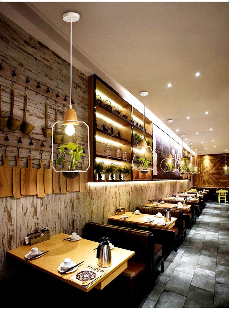 PlantLum Nordic Design Pendelleuchte mit Pflanzhalterung | Moderne Eisenlampe | Dekorative Beleuchtung