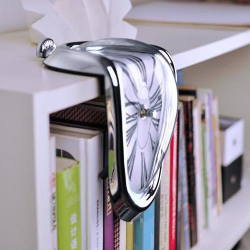 TimeFlow Schmelzende Wanduhr | Dali-inspiriertes Design | Moderne Kunstuhr | Deko für Zuhause