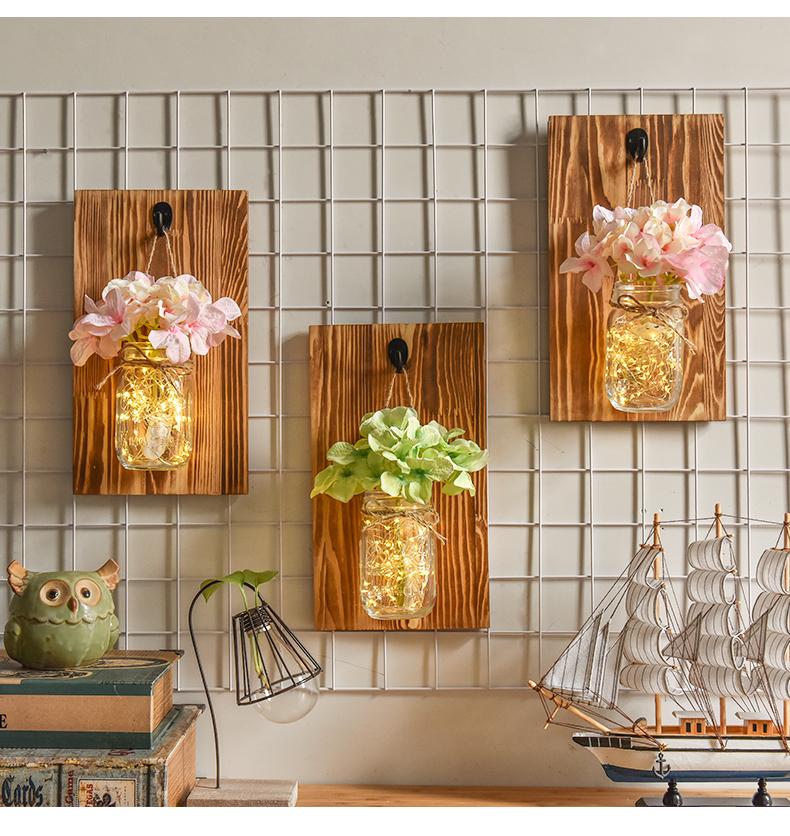 GlowMason Wandmontiertes LED-Licht im Einmachglas | Märchenhafte Beleuchtung | Dekoratives Highlight für Zuhause