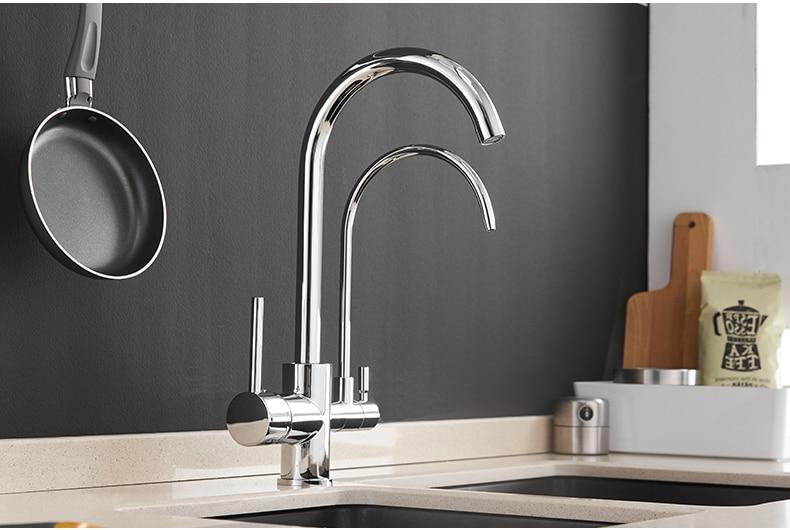 HydraLume Dual - Doppel-Kran Wasserhahn für Arbeitsflächen | Elegante Badarmatur | Modernes Design