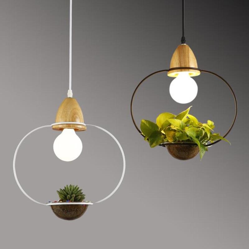 PlantLum Nordic Design Pendelleuchte mit Pflanzhalterung | Moderne Eisenlampe | Dekorative Beleuchtung