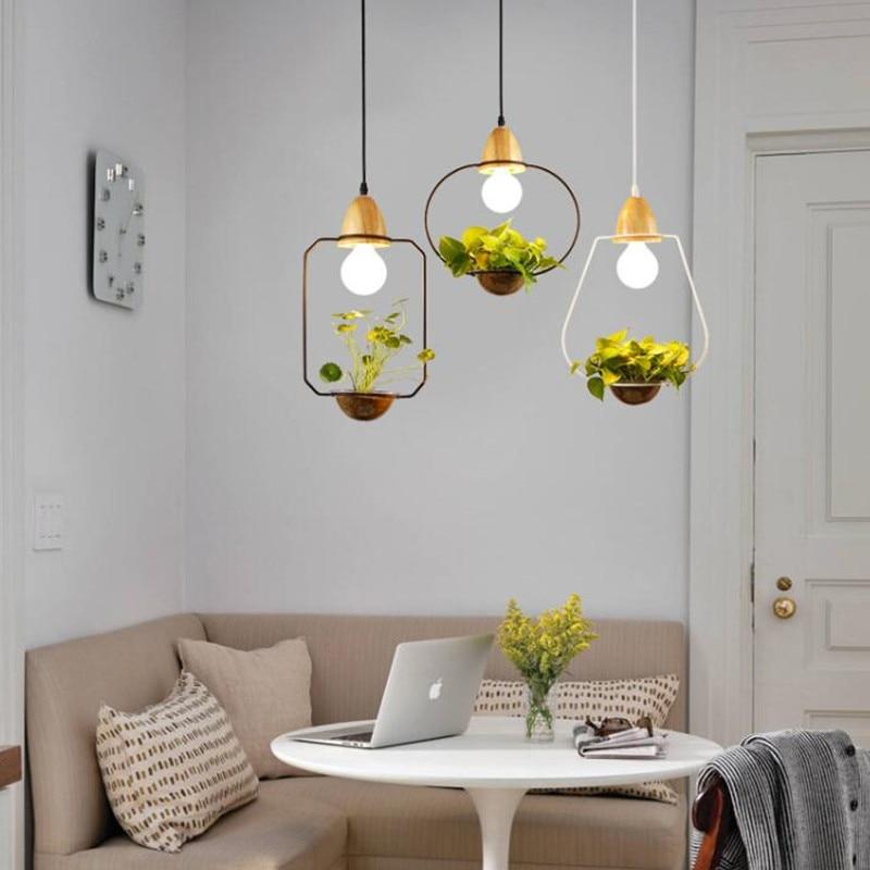 PlantLum Nordic Design Pendelleuchte mit Pflanzhalterung | Moderne Eisenlampe | Dekorative Beleuchtung
