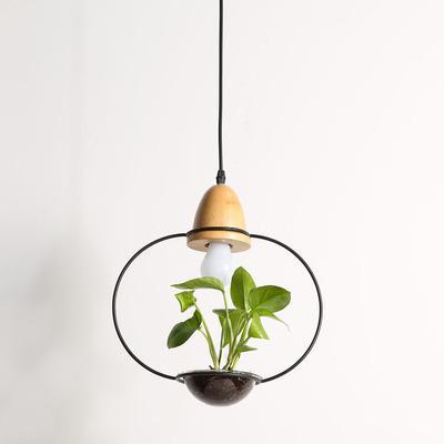 PlantLum Nordic Design Pendelleuchte mit Pflanzhalterung | Moderne Eisenlampe | Dekorative Beleuchtung