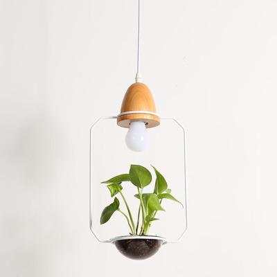 PlantLum Nordic Design Pendelleuchte mit Pflanzhalterung | Moderne Eisenlampe | Dekorative Beleuchtung