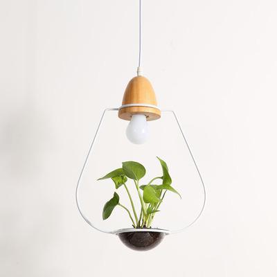 PlantLum Nordic Design Pendelleuchte mit Pflanzhalterung | Moderne Eisenlampe | Dekorative Beleuchtung