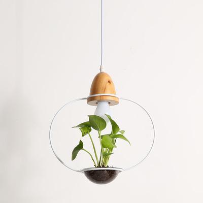 PlantLum Nordic Design Pendelleuchte mit Pflanzhalterung | Moderne Eisenlampe | Dekorative Beleuchtung