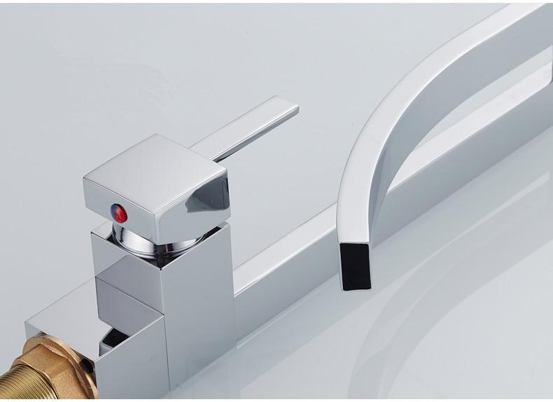 AquaVita Eleganter Waschbeckenarmatur | Modernes Design | Hochwertige Materialien | Wasserhahn in Silber, Schwarz & Nickel