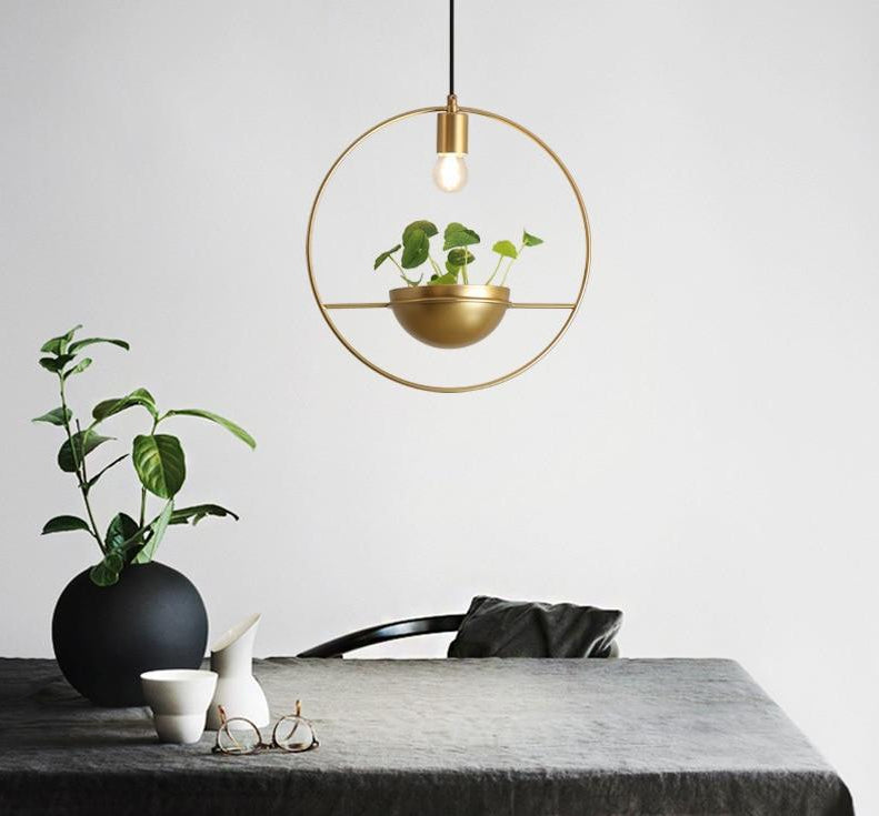 PlantGlow Moderne Nordic Planter Lampe | LED Pflanzenlampe | Stilvolle Beleuchtung und Pflanzenhalter | Dekoration für Zuhause
