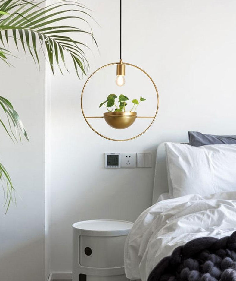 PlantGlow Moderne Nordic Planter Lampe | LED Pflanzenlampe | Stilvolle Beleuchtung und Pflanzenhalter | Dekoration für Zuhause