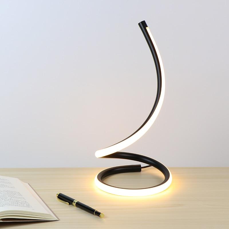 LumoSpira - Dimmable LED Spiral Tischlampe | Modernes Design | Stimmungslicht & Leselampe | Dekoration für Zuhause
