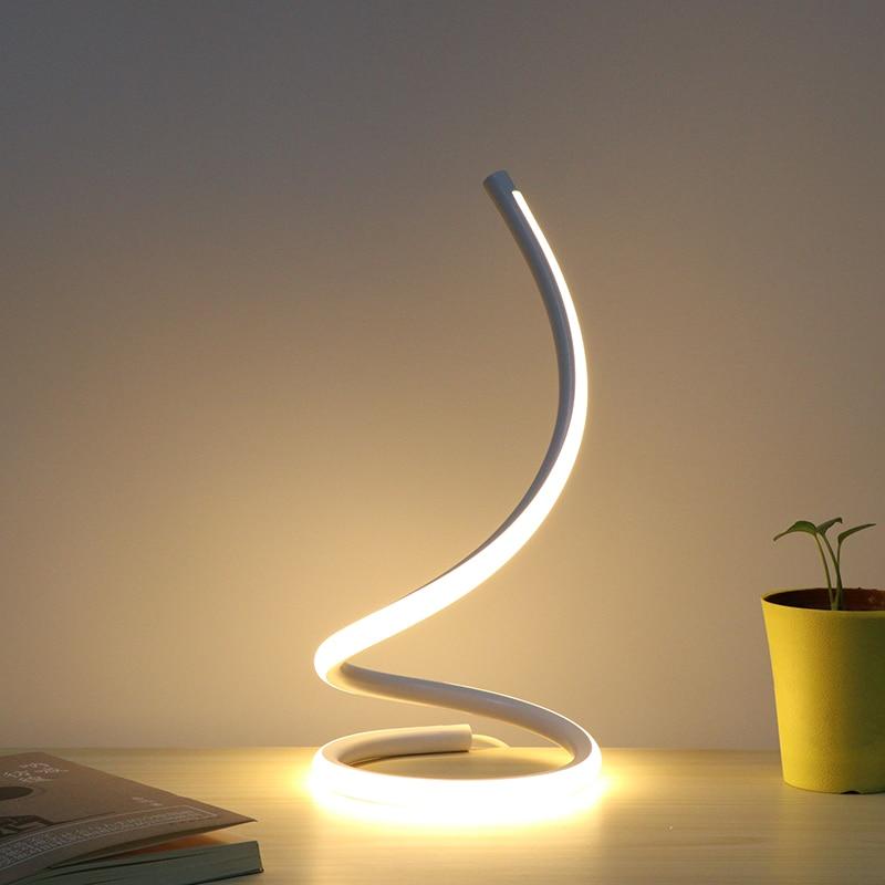 LumoSpira - Dimmable LED Spiral Tischlampe | Modernes Design | Stimmungslicht & Leselampe | Dekoration für Zuhause
