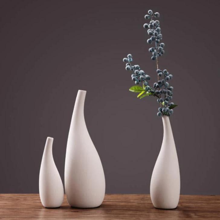 AquaPorz White Porcelain Vase | Tropfenform Design | Zeitlose Eleganz für Ihr Zuhause
