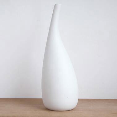 AquaPorz White Porcelain Vase | Tropfenform Design | Zeitlose Eleganz für Ihr Zuhause