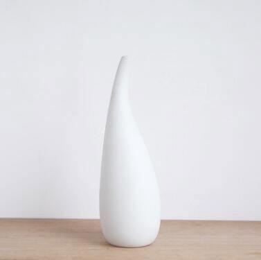 AquaPorz White Porcelain Vase | Tropfenform Design | Zeitlose Eleganz für Ihr Zuhause