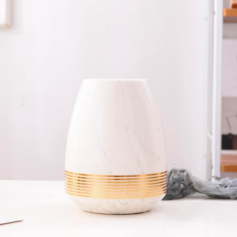 Marbelle Gold Akzent Marmorvase | Elegante Wohnkultur | Große & Kleine Größen